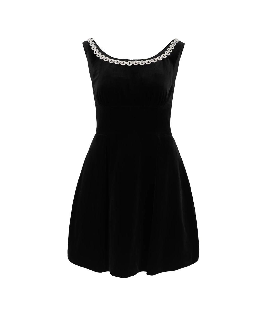 SELF-PORTRAIT Черное полиэстеровое повседневное платье, фото 1