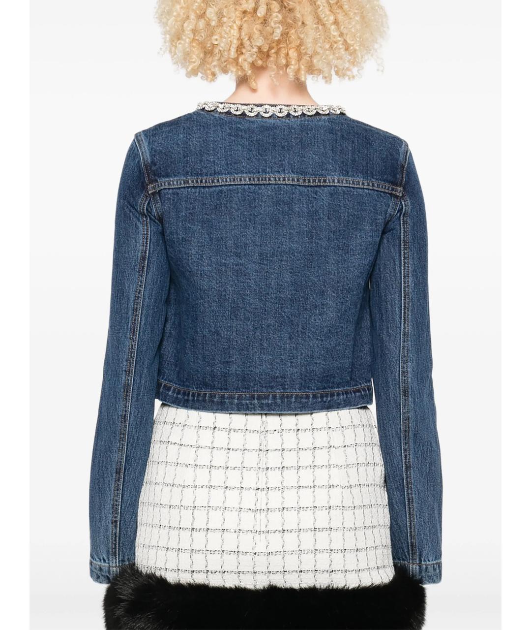 SELF-PORTRAIT Синяя хлопковая куртка, фото 4