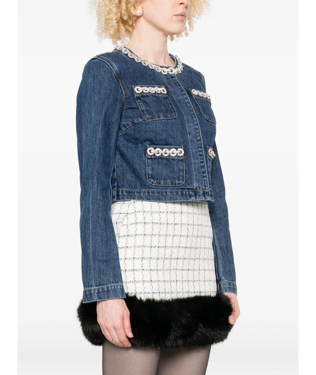 SELF-PORTRAIT Синяя хлопковая куртка, фото 3