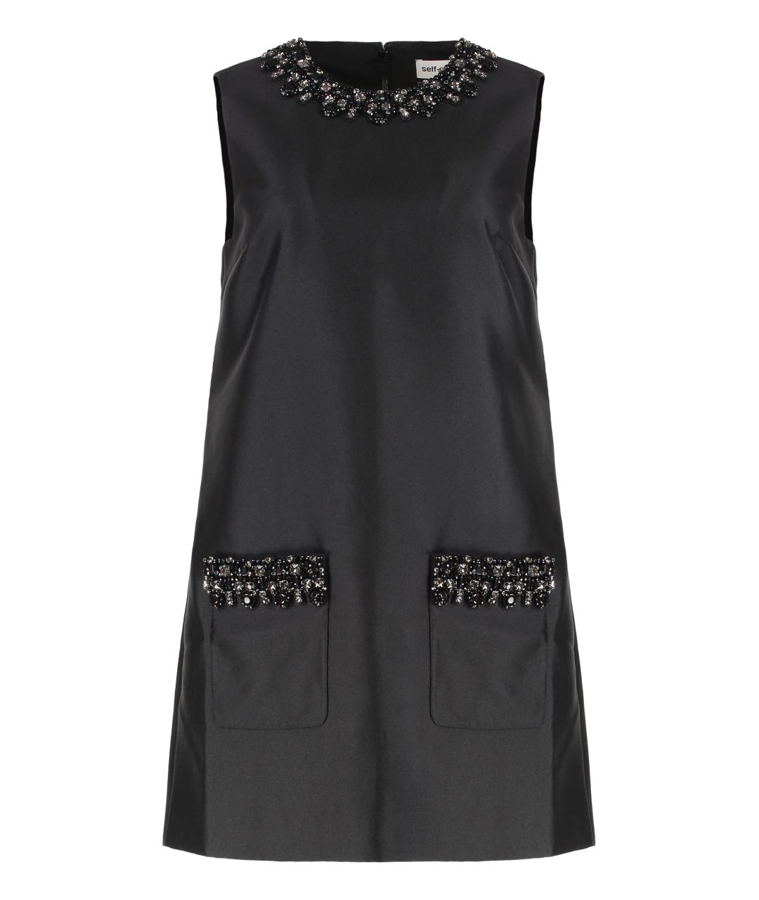 SELF-PORTRAIT Черное полиэстеровое коктейльное платье, фото 1