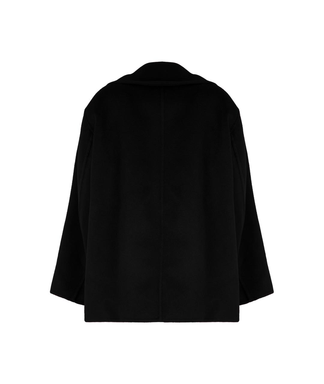 SAINT LAURENT Черное шерстяное пальто, фото 2