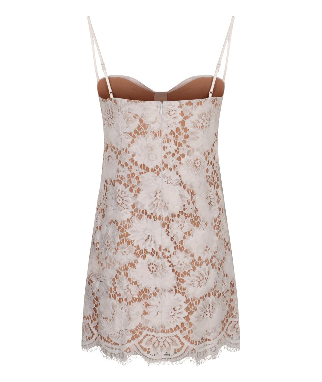 SELF-PORTRAIT Белое полиамидовое повседневное платье, фото 2