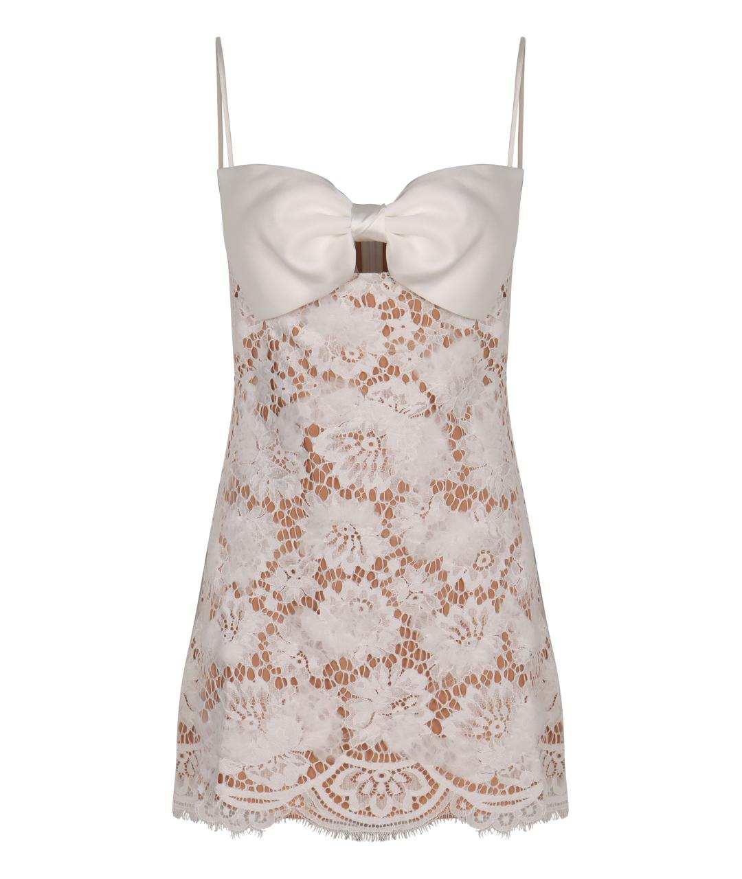 SELF-PORTRAIT Белое полиамидовое повседневное платье, фото 1