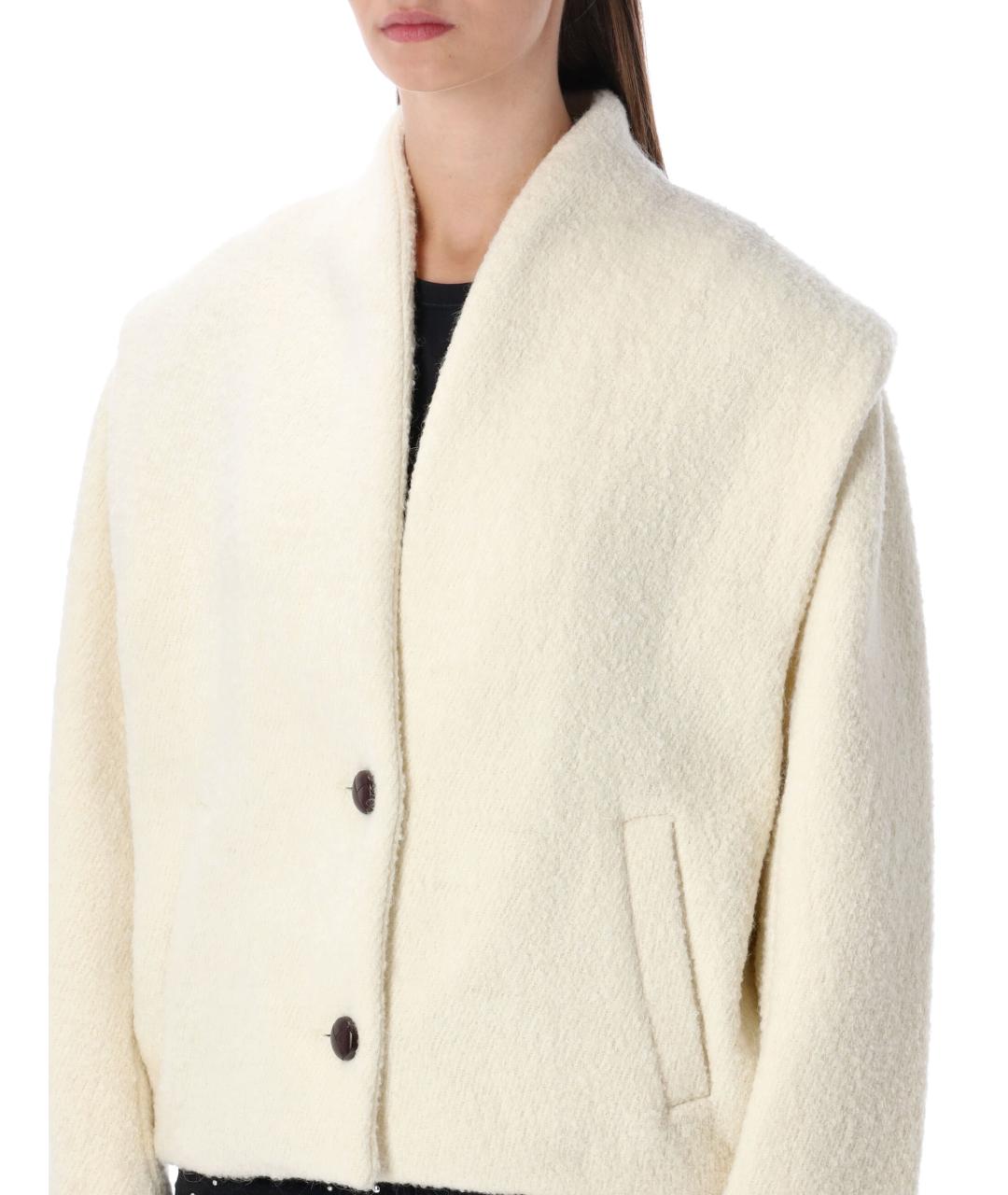 ISABEL MARANT Бежевая шерстяная куртка, фото 4