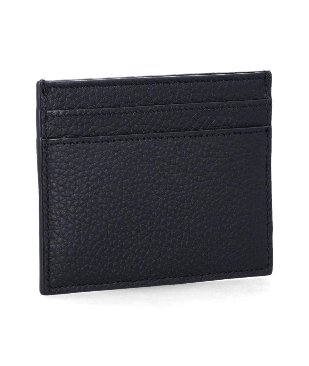 SAINT LAURENT Черный кожаный кардхолдер, фото 2