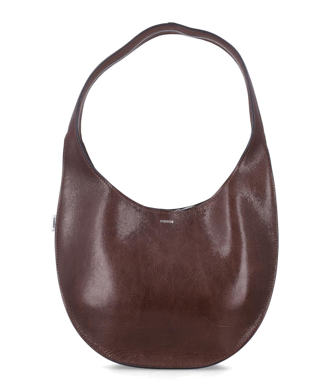 COPERNI Коричневая кожаная сумка с короткими ручками, фото 1