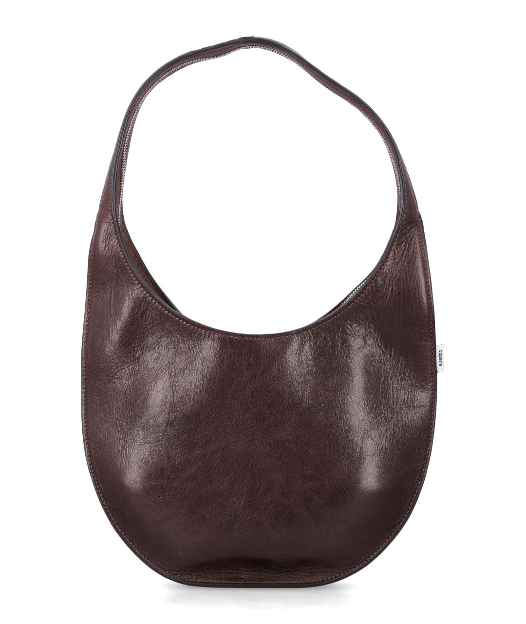 COPERNI Коричневая кожаная сумка с короткими ручками, фото 3