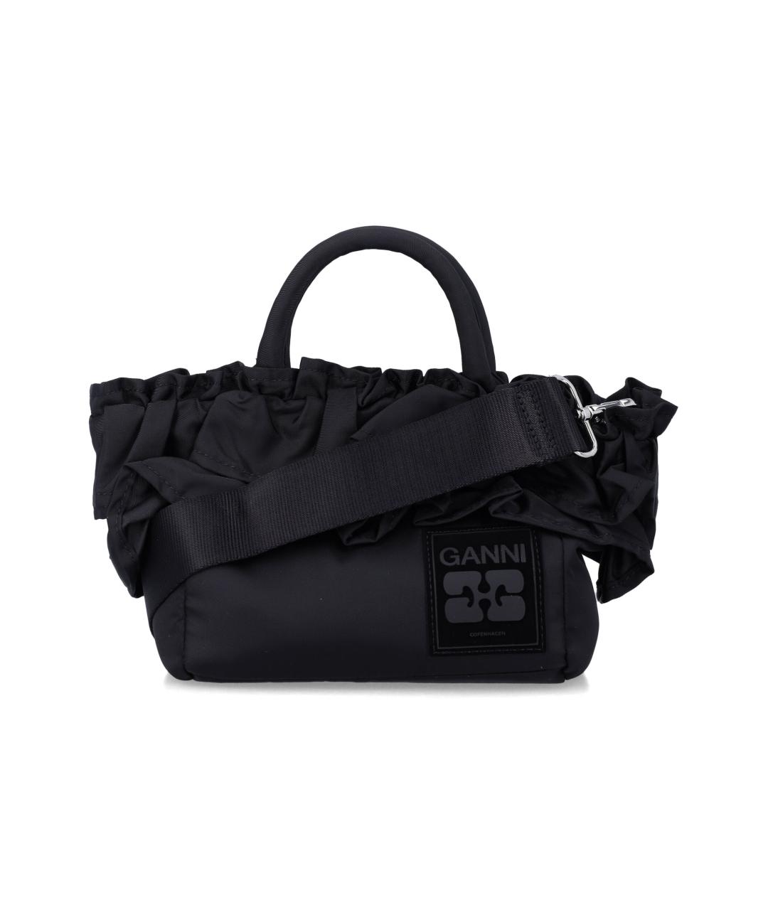 GANNI Черная сумка с короткими ручками, фото 1