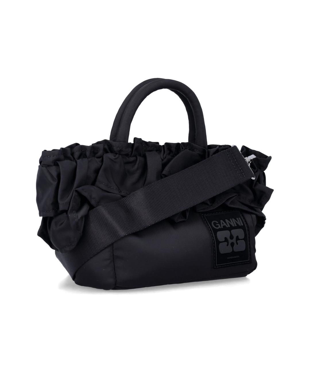 GANNI Черная сумка с короткими ручками, фото 2