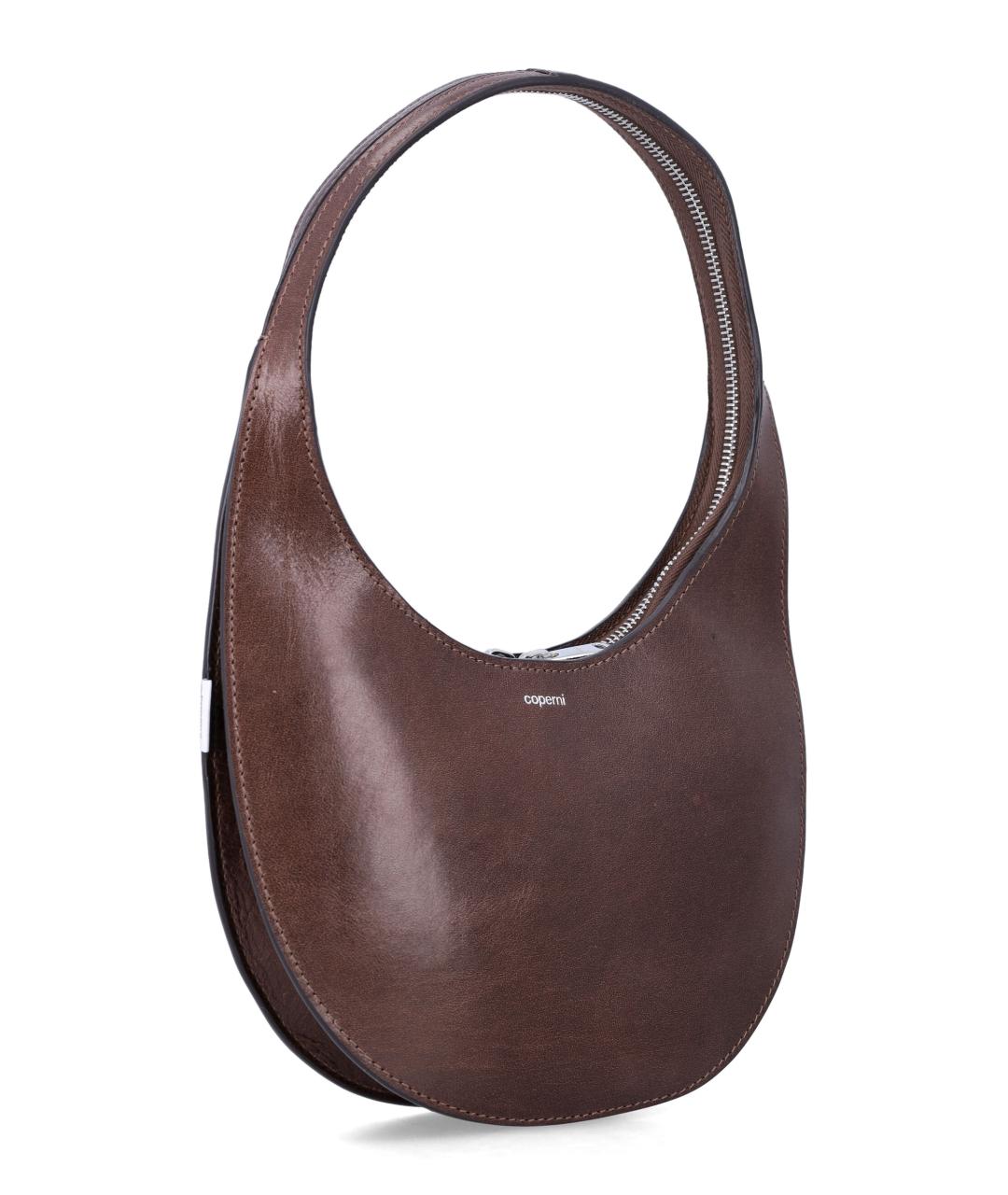 COPERNI Коричневая кожаная сумка с короткими ручками, фото 2