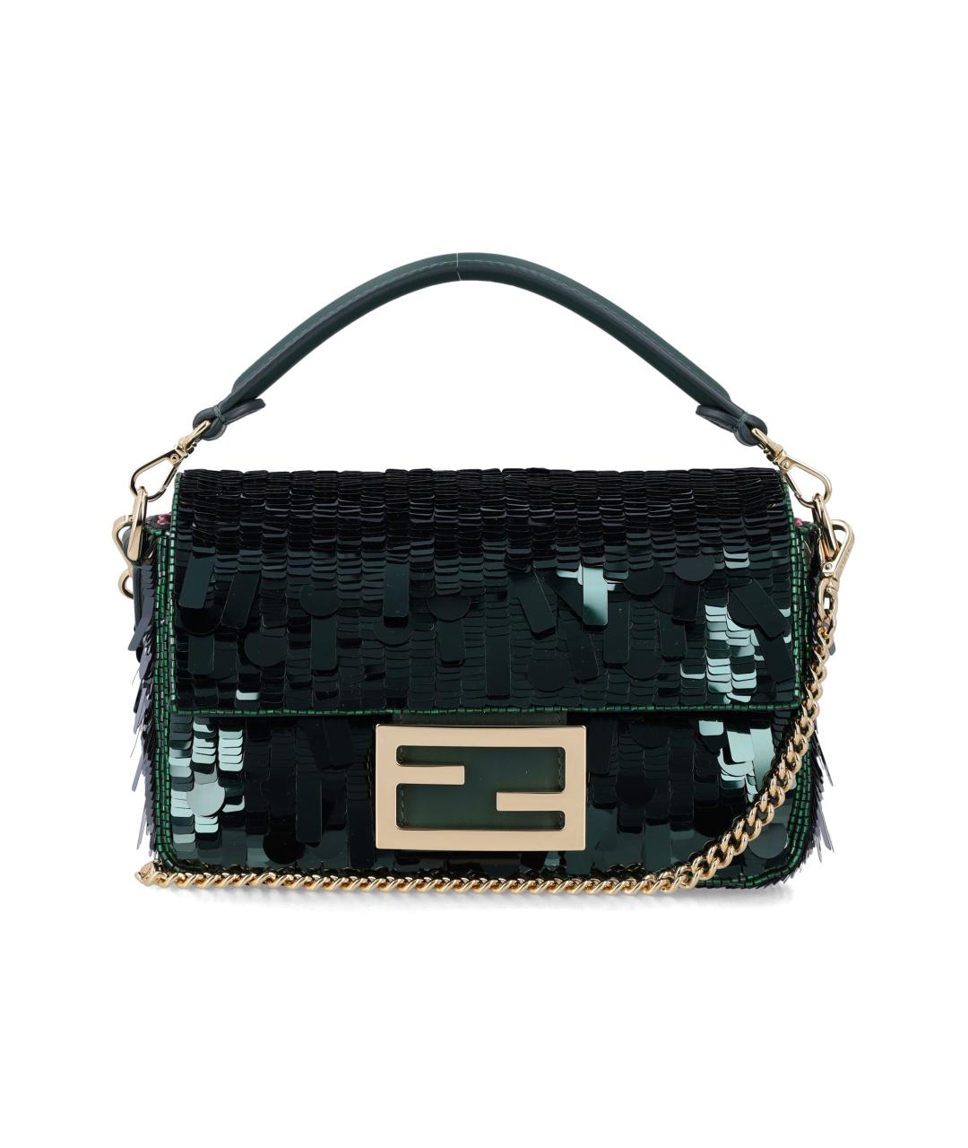 FENDI Зеленая сумка с короткими ручками, фото 1