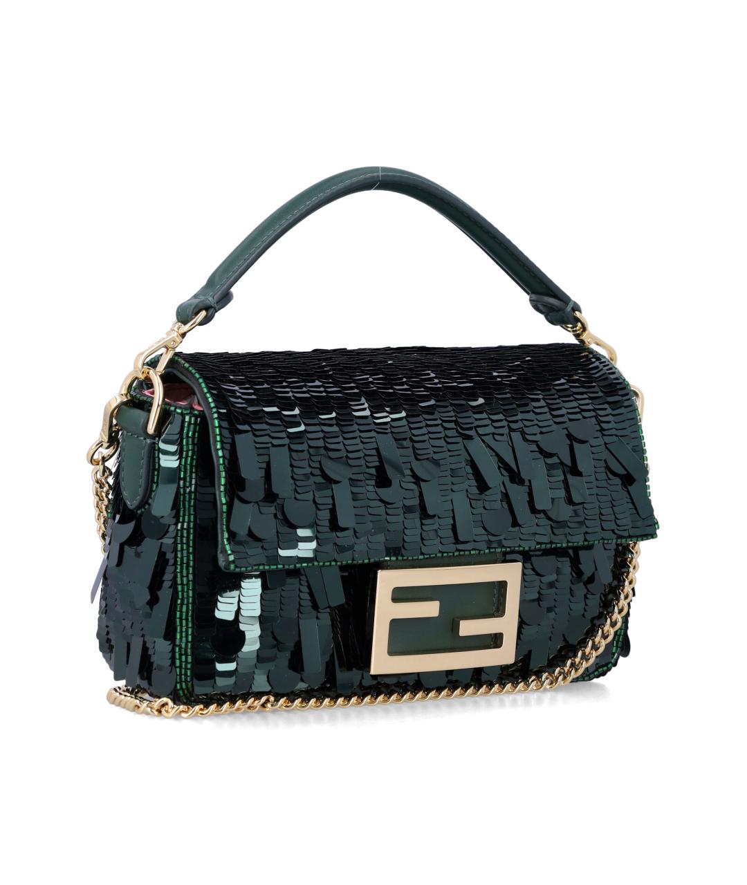 FENDI Зеленая сумка с короткими ручками, фото 2