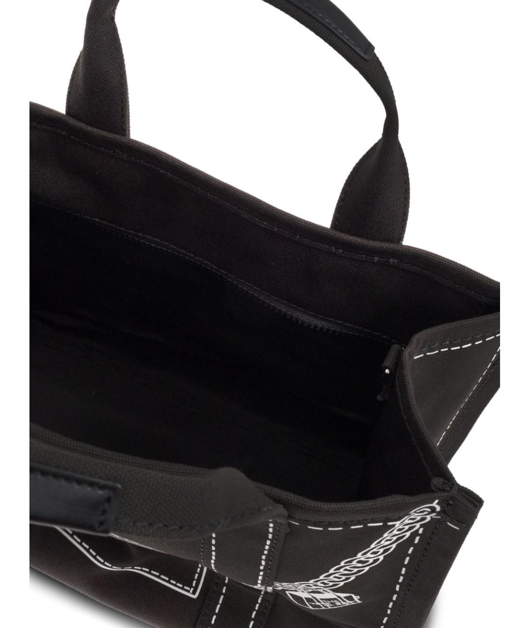 MARC JACOBS Черная хлопковая сумка тоут, фото 5