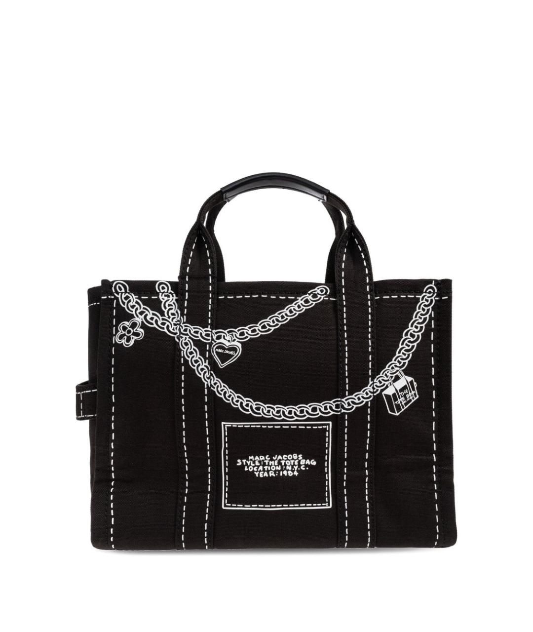 MARC JACOBS Черная хлопковая сумка тоут, фото 2