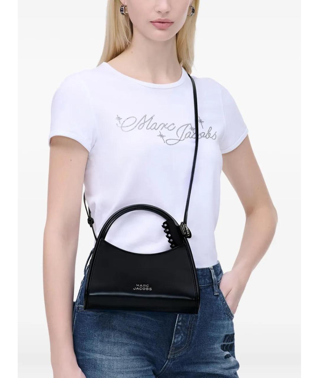 MARC JACOBS Черная кожаная сумка через плечо, фото 2