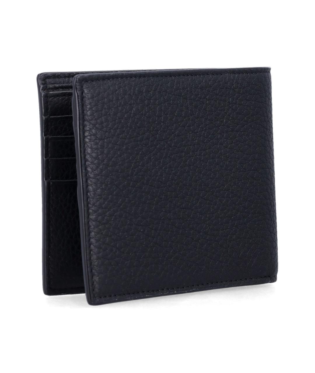 SAINT LAURENT Черный кожаный кошелек, фото 2