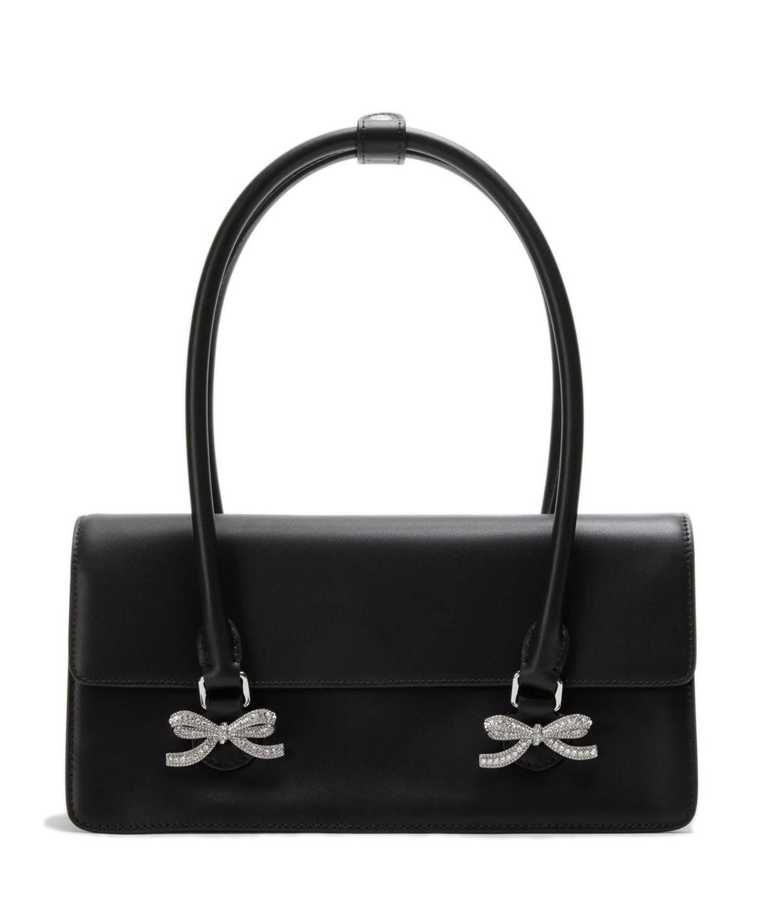 SELF-PORTRAIT Черная кожаная сумка через плечо, фото 1