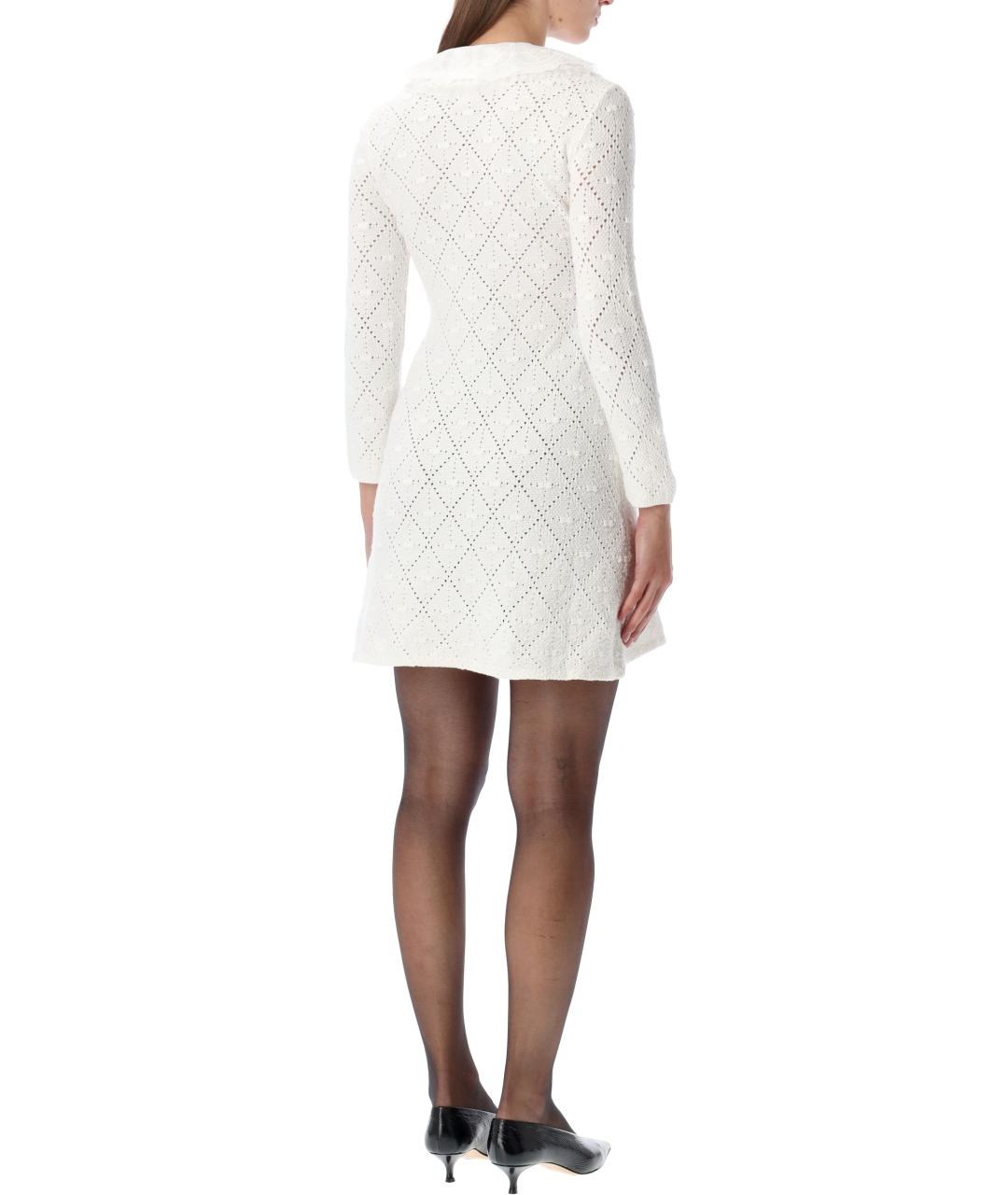 SELF-PORTRAIT Белое хлопковое повседневное платье, фото 2