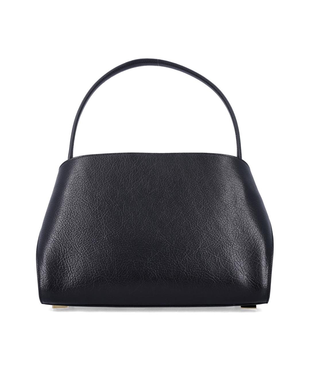 FERRAGAMO Черная кожаная сумка тоут, фото 3