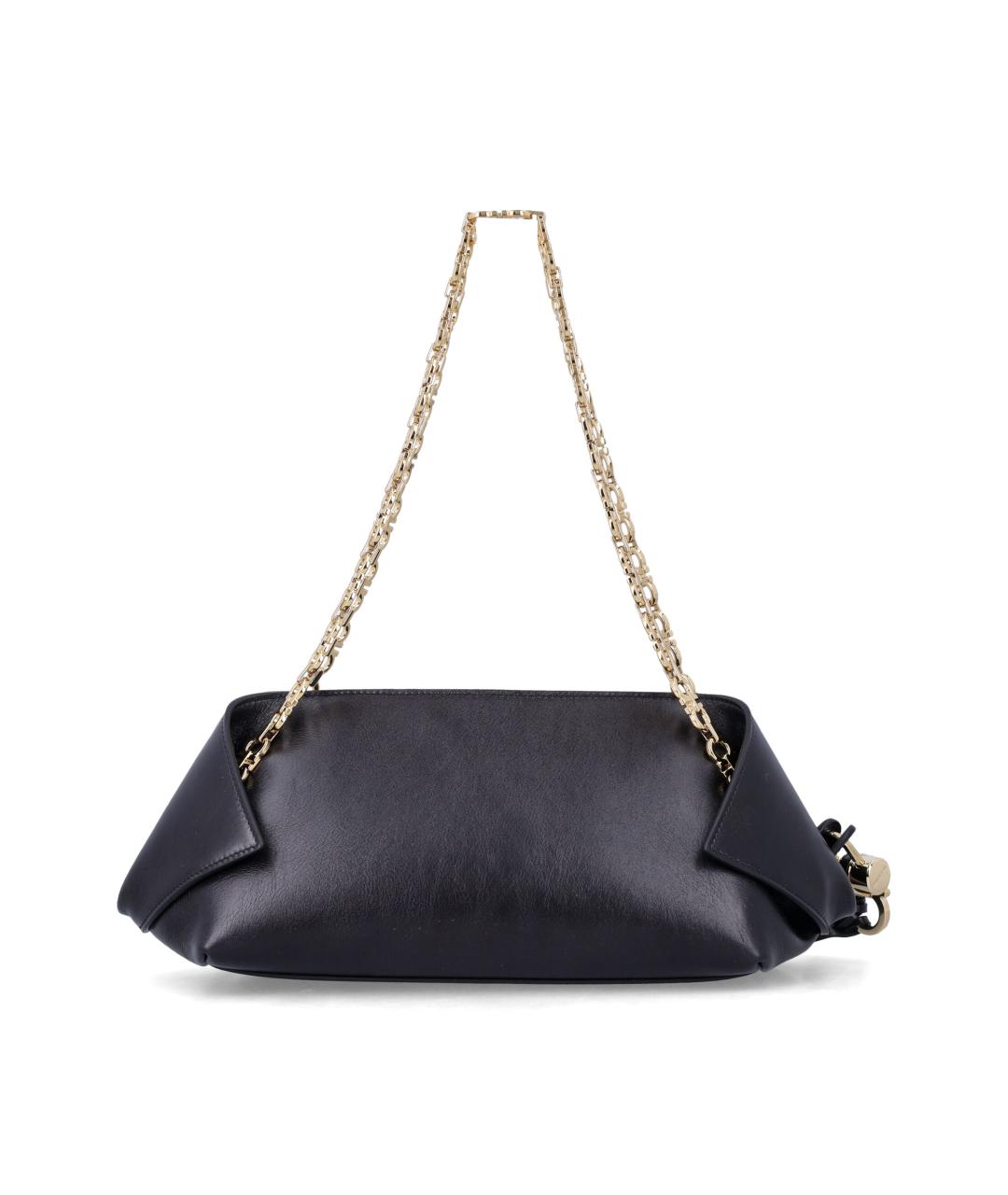 FERRAGAMO Черная кожаная сумка через плечо, фото 3