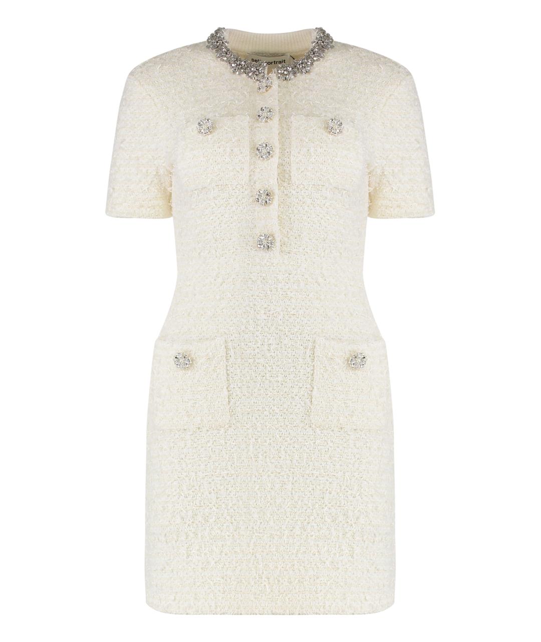 SELF-PORTRAIT Бежевое хлопковое повседневное платье, фото 1