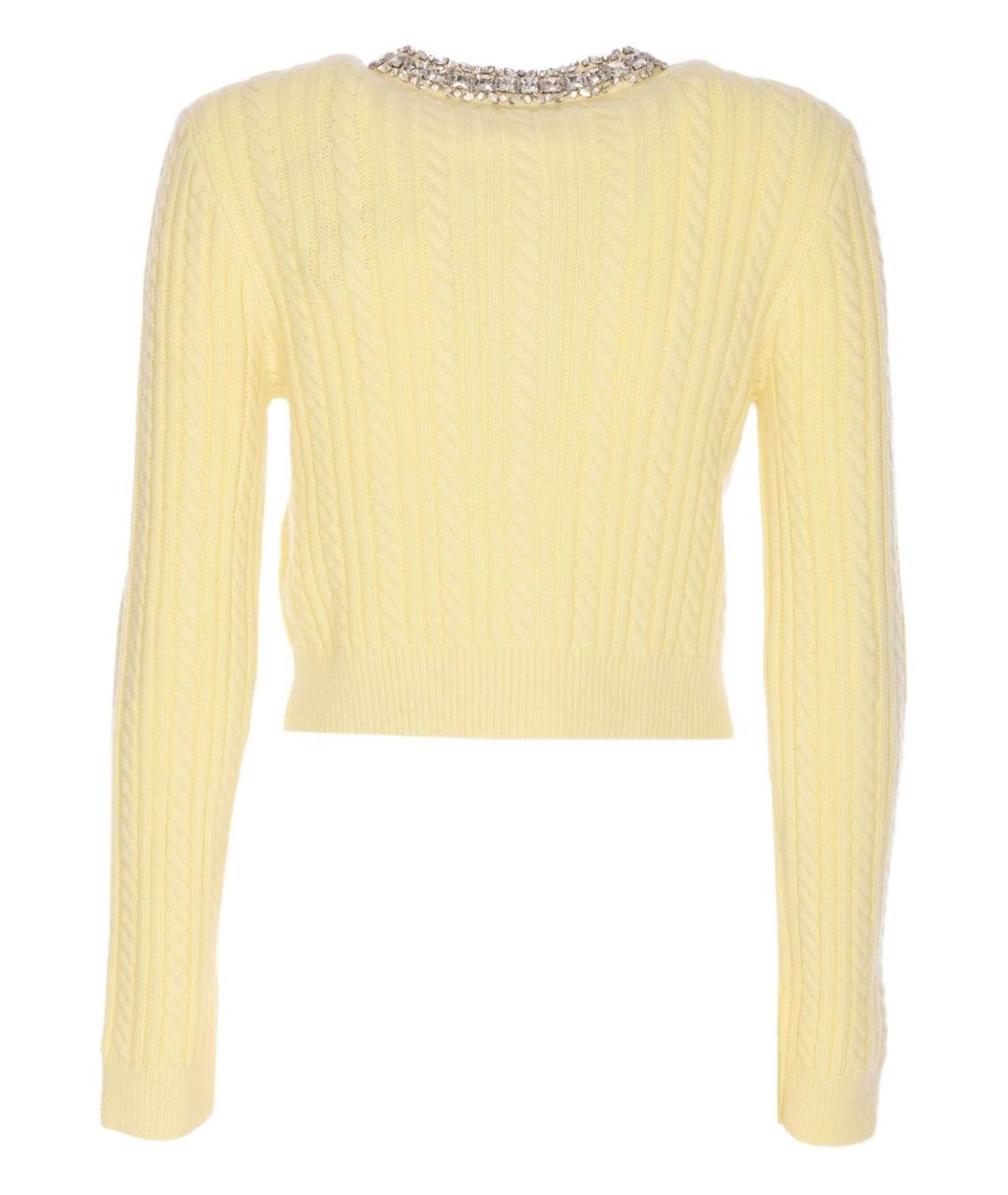 SELF-PORTRAIT Желтый шерстяной кардиган, фото 2