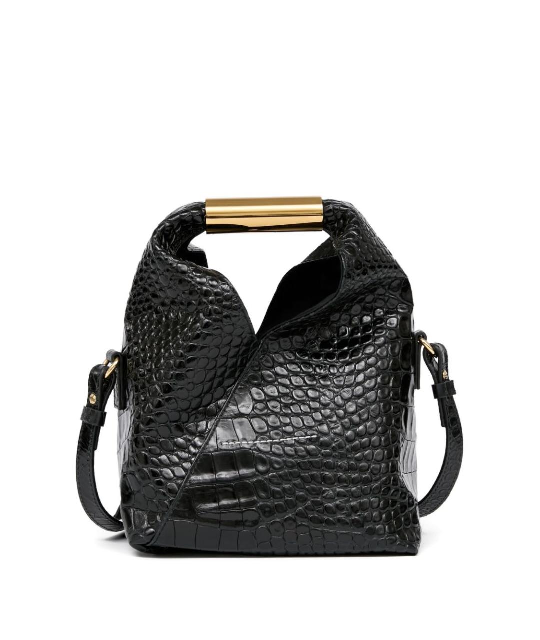 MM6 MAISON MARGIELA Черная кожаная сумка через плечо, фото 1