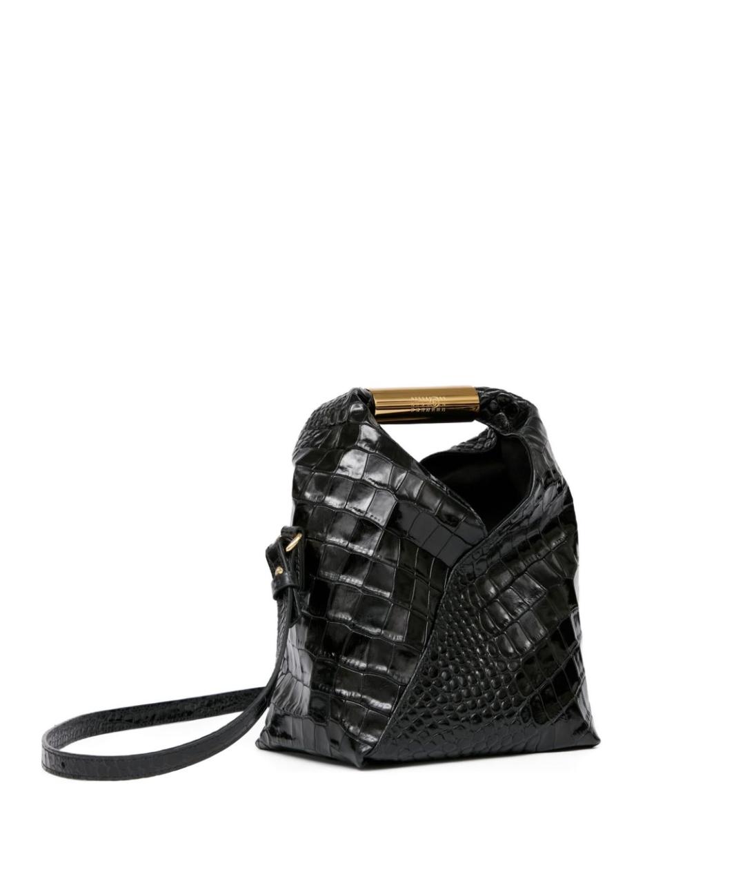 MM6 MAISON MARGIELA Черная кожаная сумка через плечо, фото 2