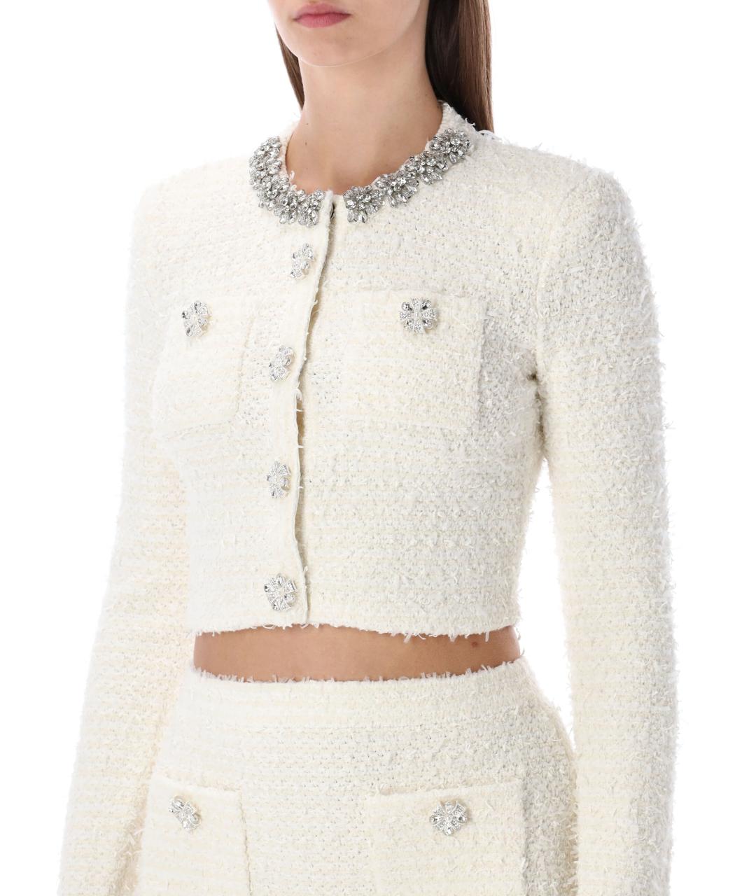 SELF-PORTRAIT Бежевый хлопковый кардиган, фото 3