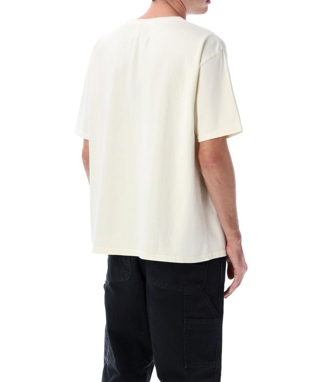 RHUDE Белая хлопковая футболка, фото 3