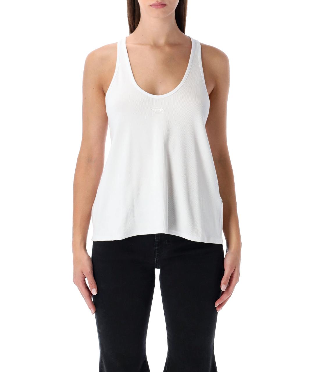 DIESEL Белая хлопковая майка, фото 4