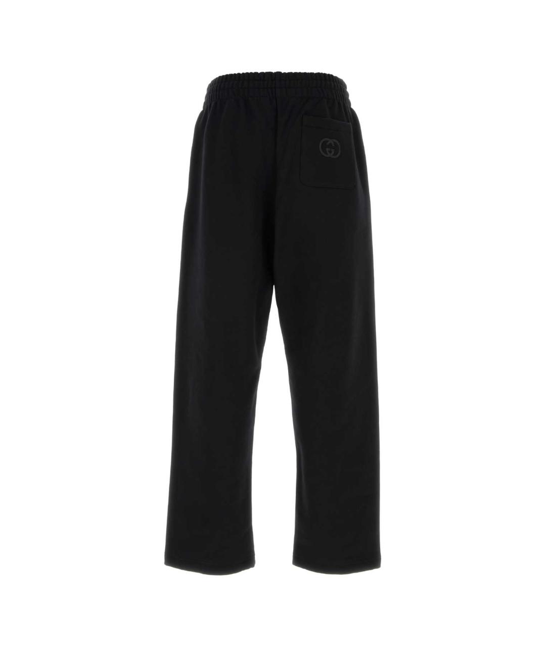 GUCCI Черные хлопковые повседневные брюки, фото 2
