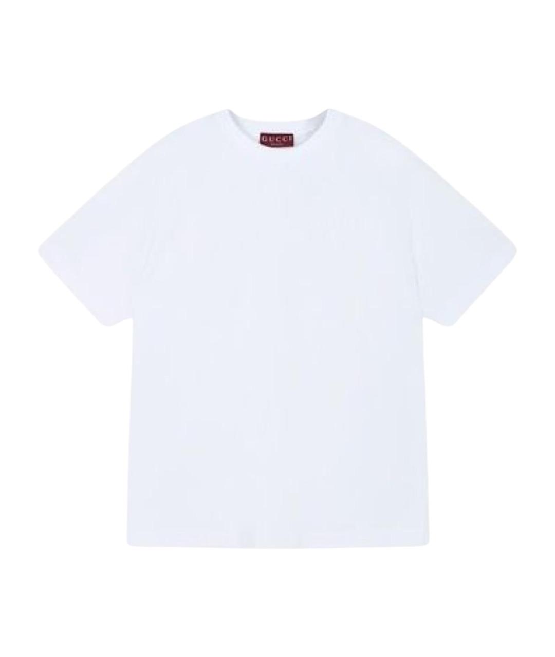 GUCCI Белая хлопковая футболка, фото 1