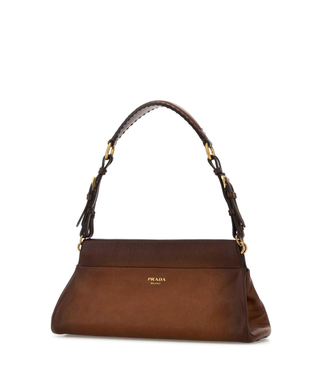 PRADA Коричневая кожаная сумка через плечо, фото 2