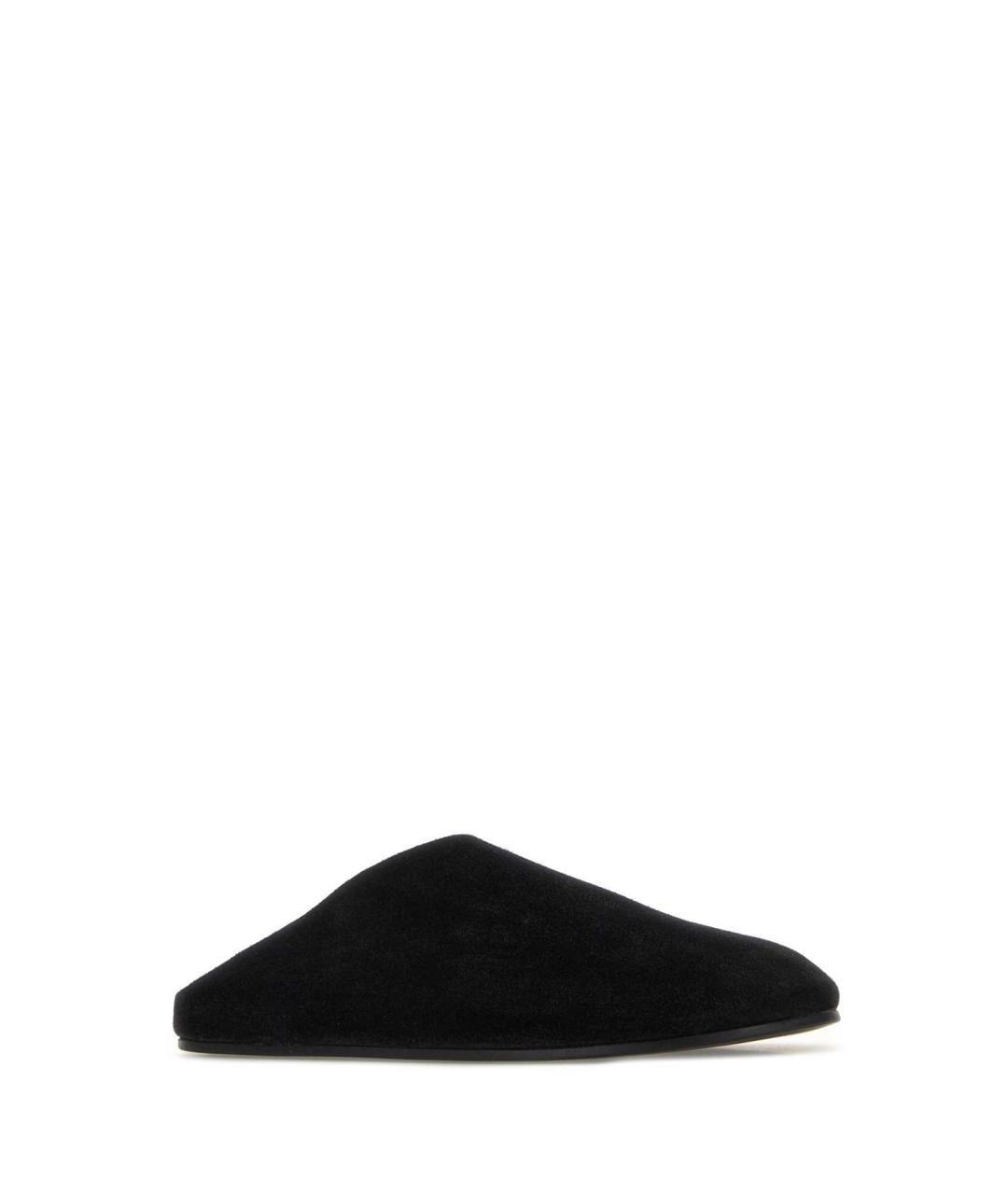 THE ROW Черные замшевые шлепанцы, фото 2