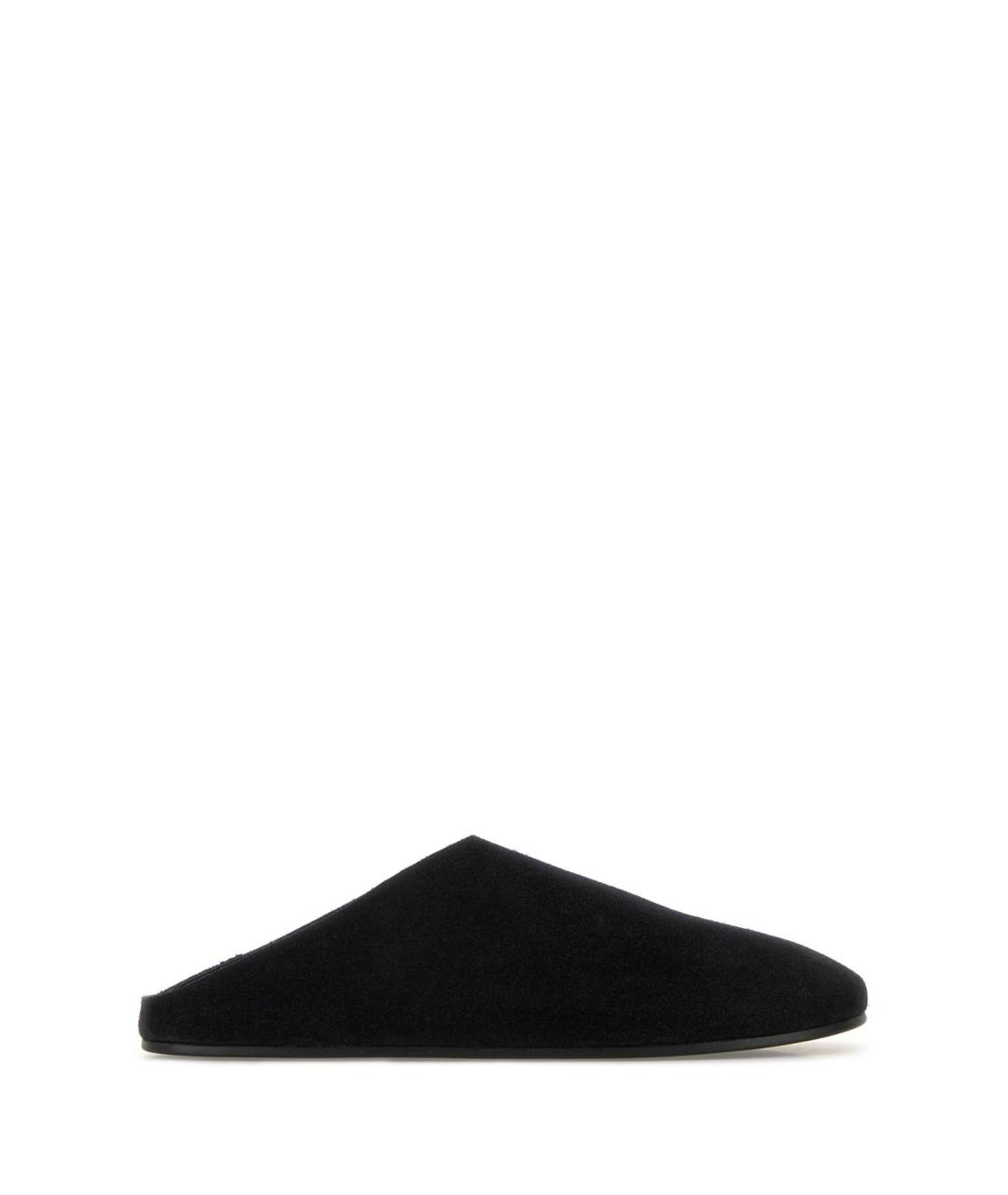 THE ROW Черные замшевые шлепанцы, фото 1