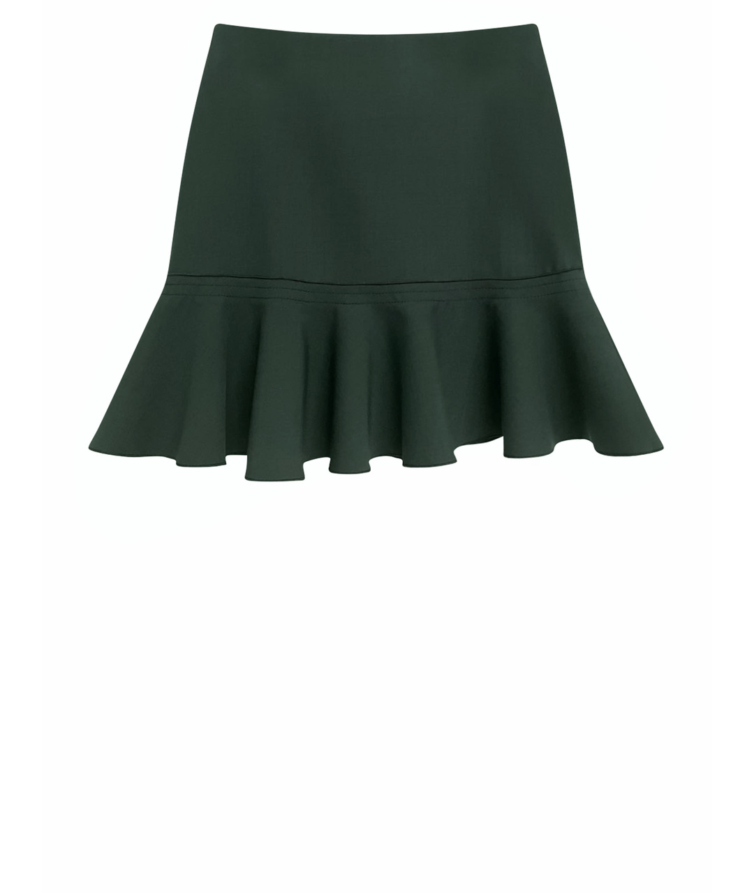 VICTORIA VICTORIA BECKHAM Зеленая шерстяная юбка мини, фото 1