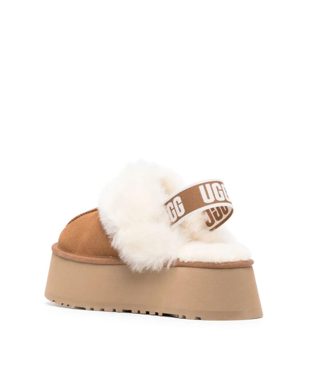 UGG AUSTRALIA Коричневые кожаные сабо, фото 4