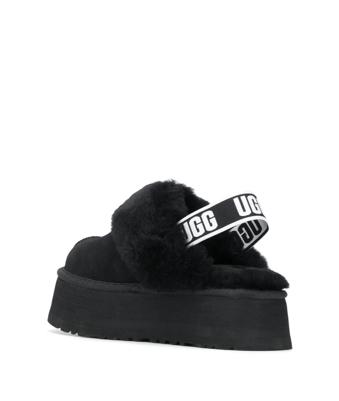 UGG AUSTRALIA Черные кожаные сабо, фото 3