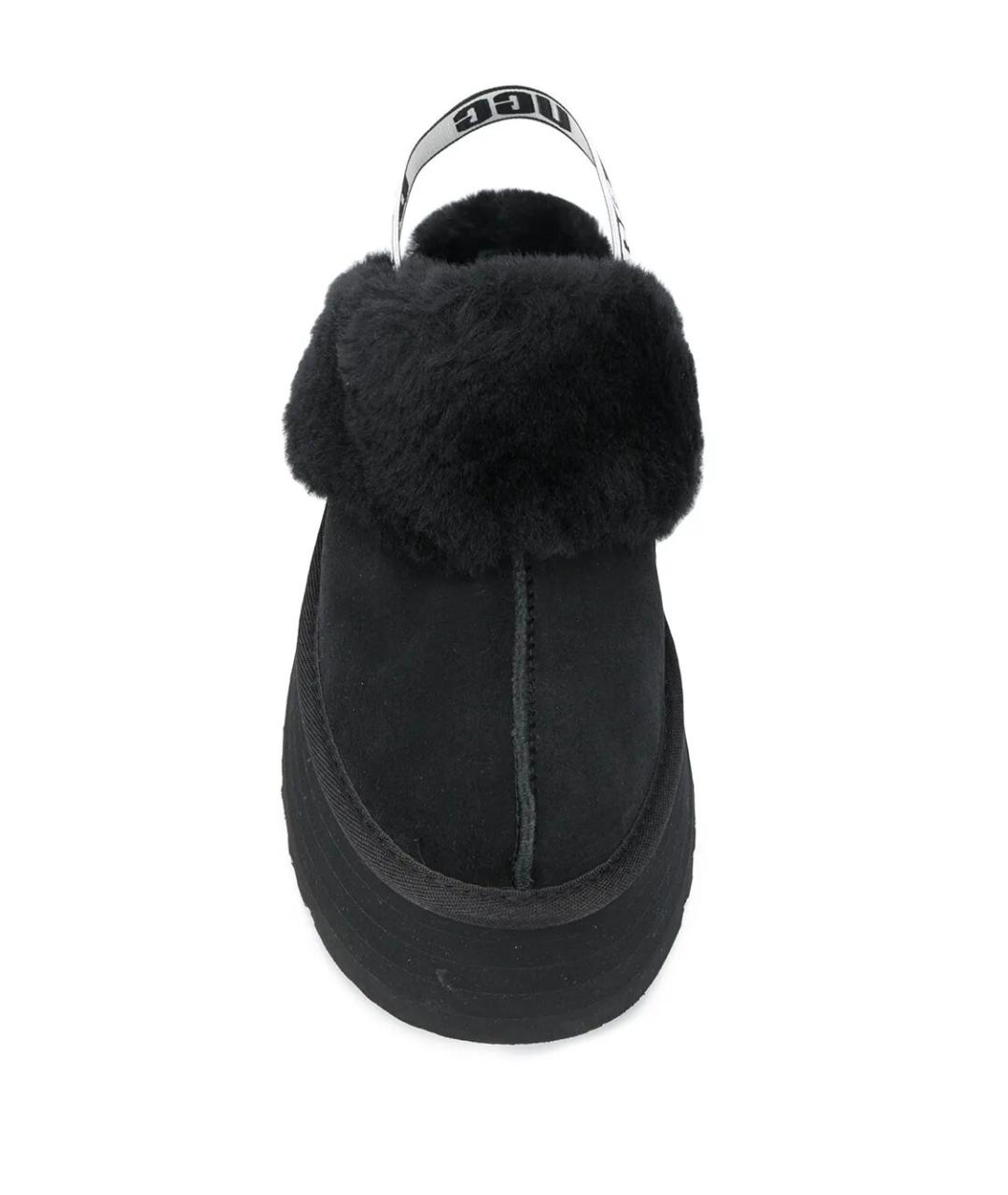 UGG AUSTRALIA Черные кожаные сабо, фото 4