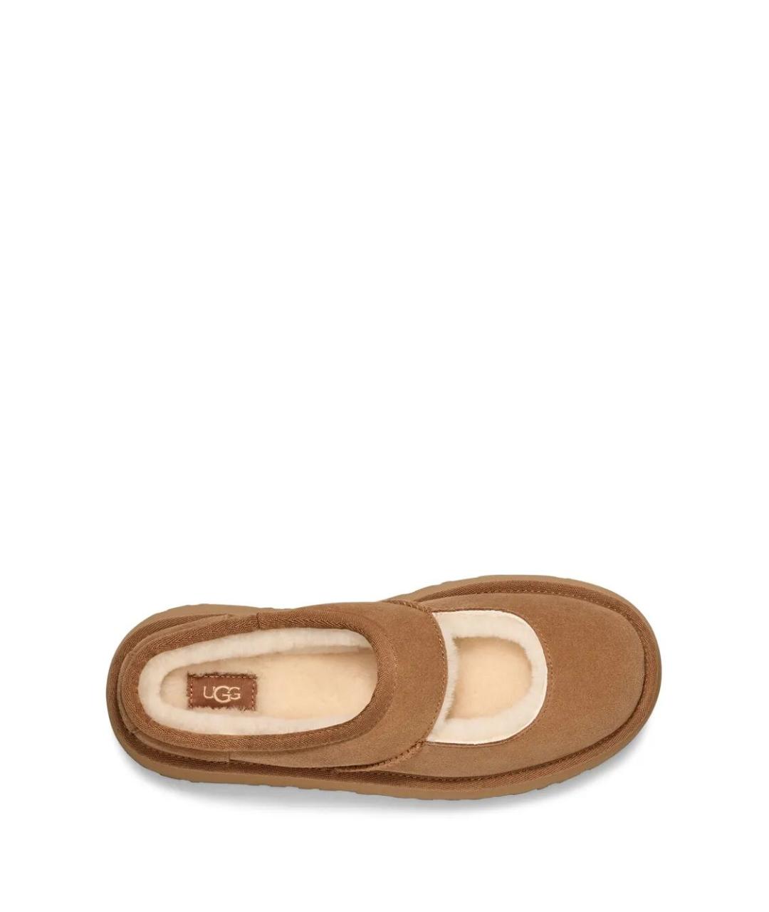 UGG AUSTRALIA Коричневые кожаные сабо, фото 4