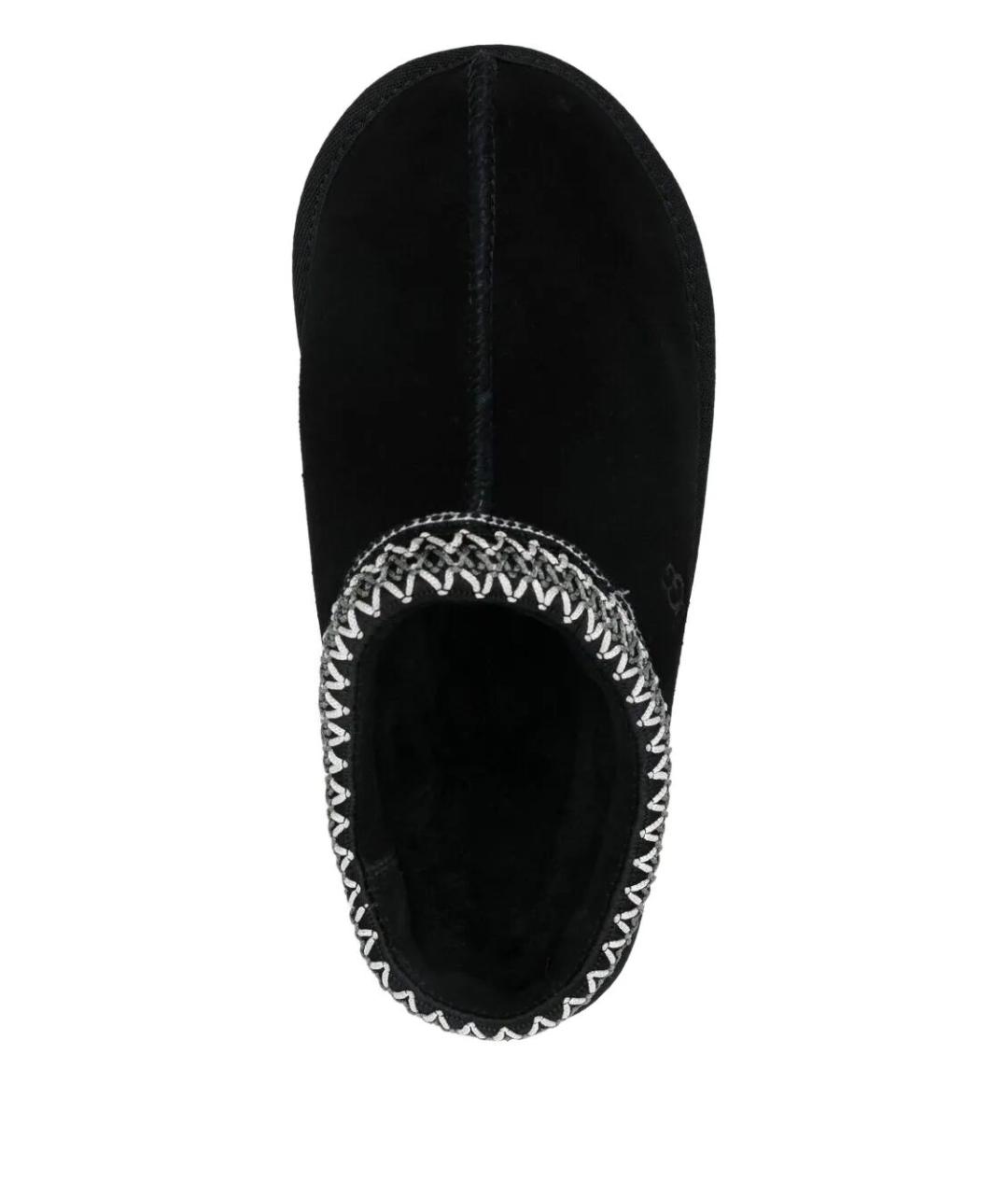 UGG AUSTRALIA Черные кожаные сабо, фото 3