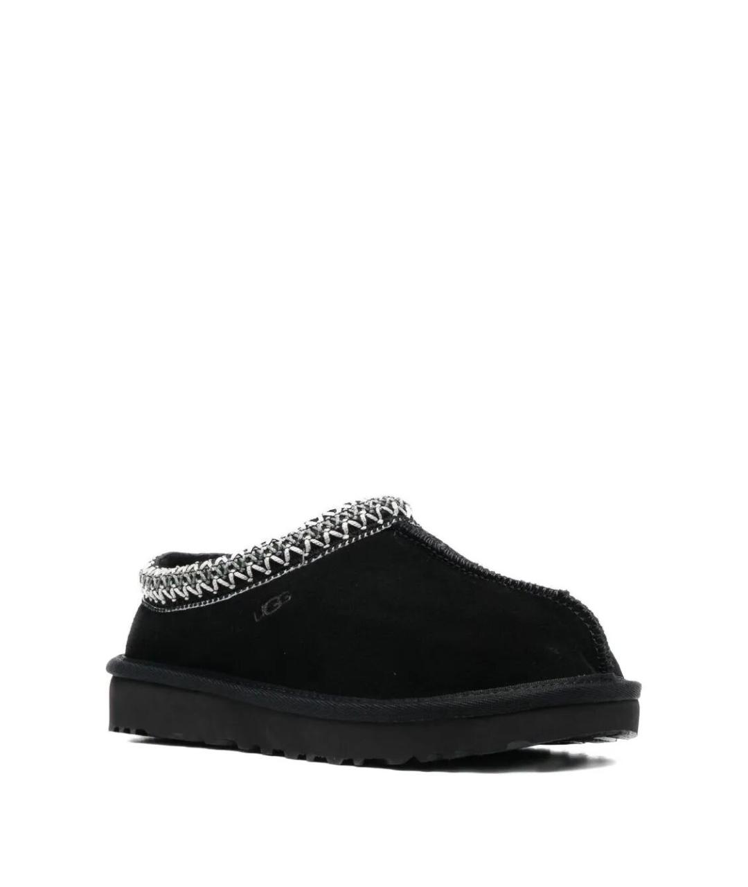 UGG AUSTRALIA Черные кожаные сабо, фото 4