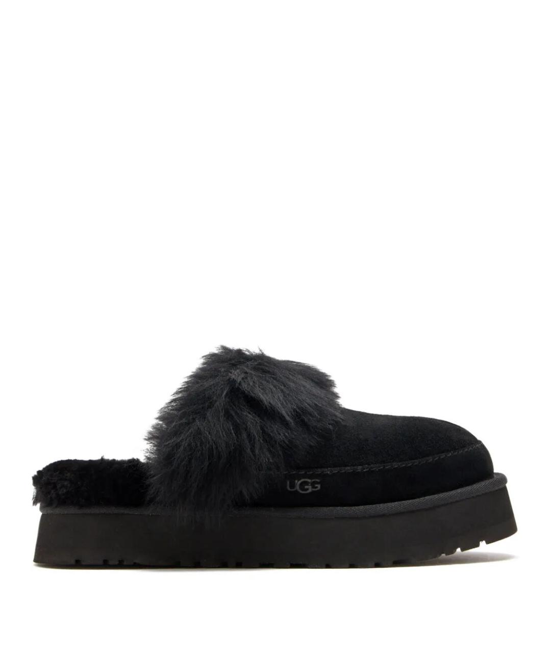 UGG AUSTRALIA Черные кожаные сабо, фото 1