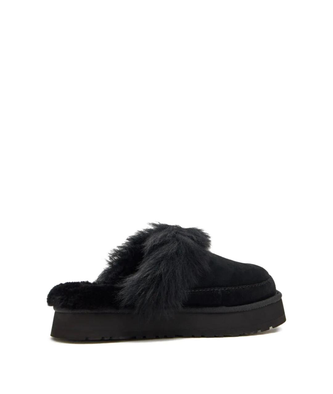 UGG AUSTRALIA Черные кожаные сабо, фото 3