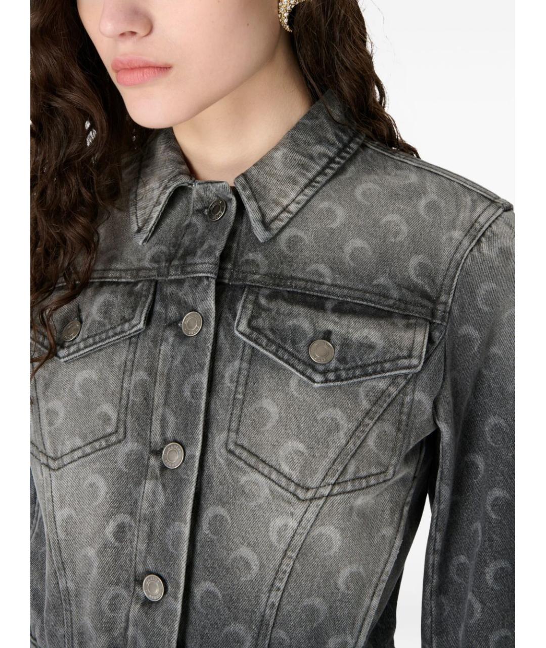 MARINE SERRE Серая хлопковая куртка, фото 4