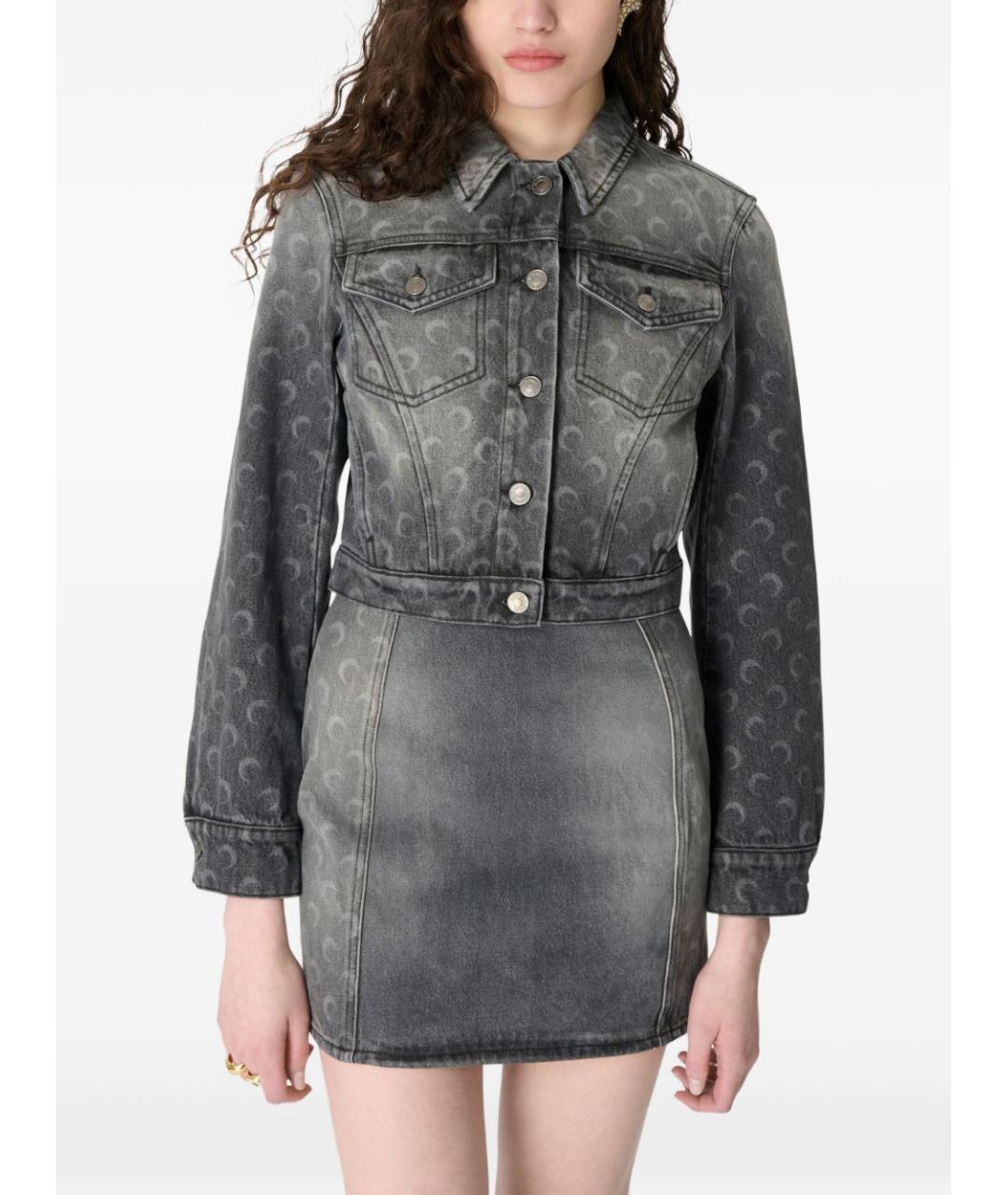 MARINE SERRE Серая хлопковая куртка, фото 2