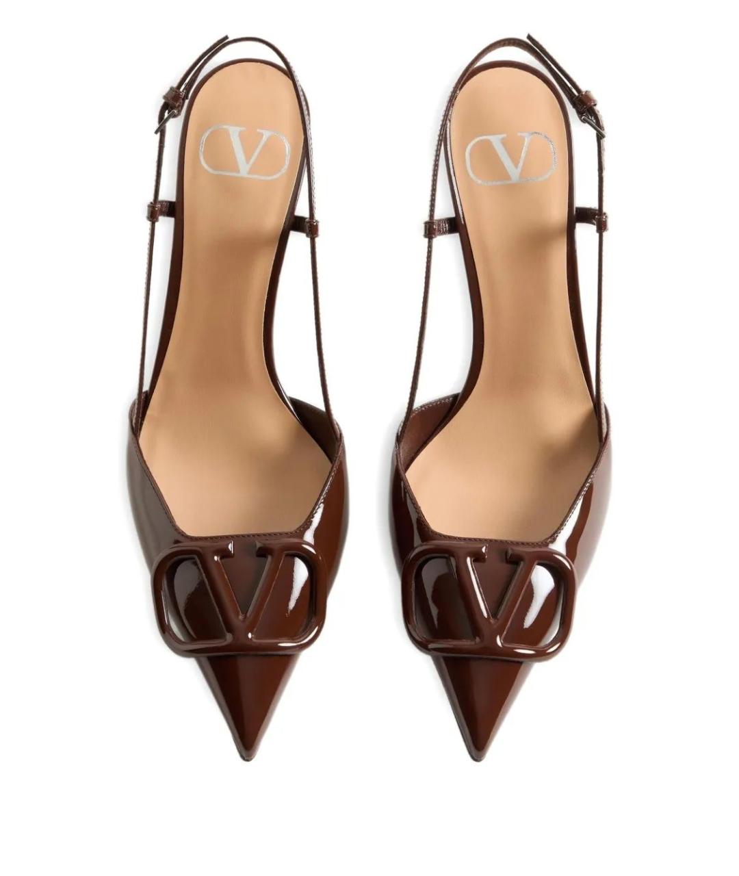 VALENTINO Коричневые кожаные туфли, фото 3