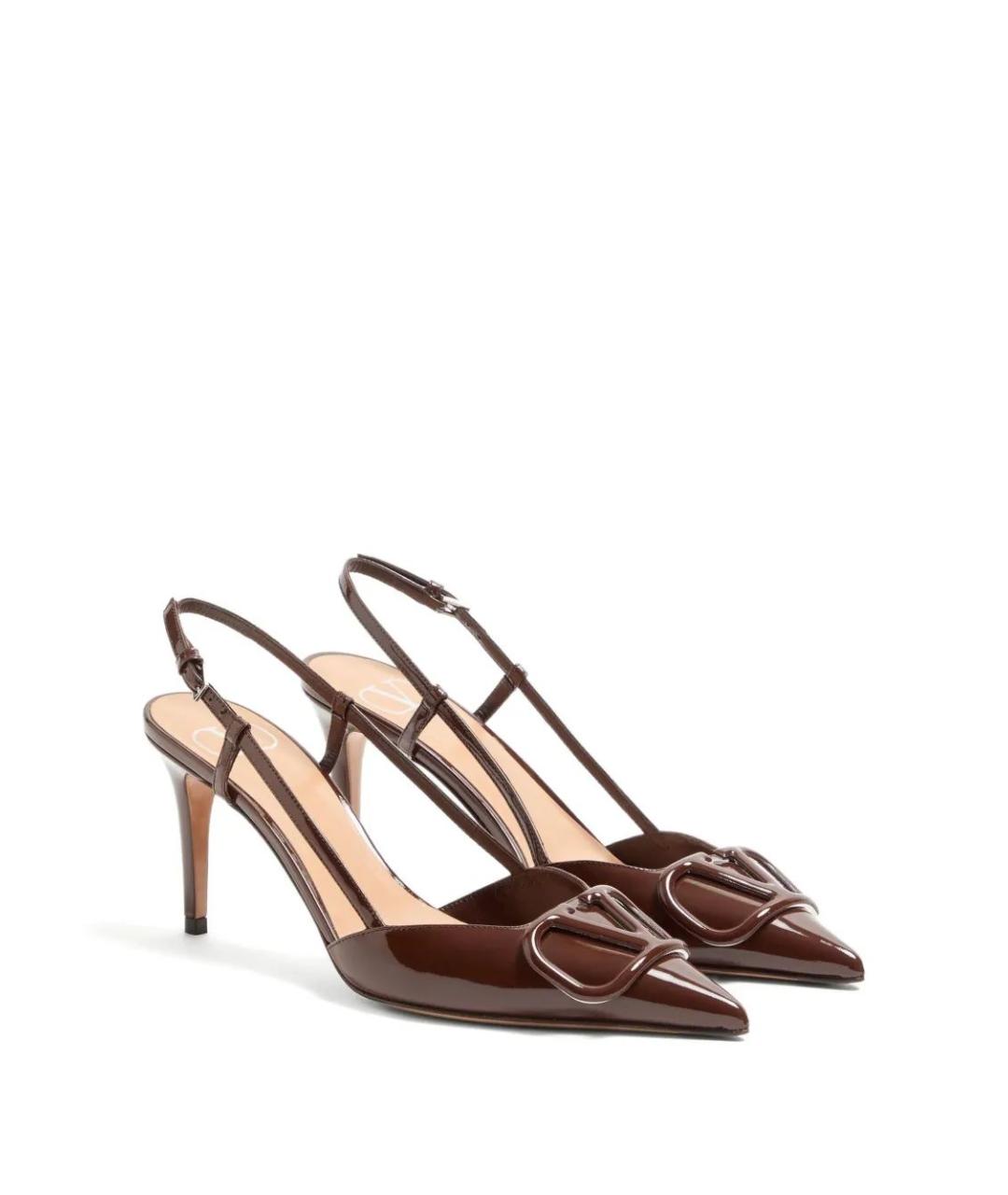 VALENTINO Коричневые кожаные туфли, фото 2