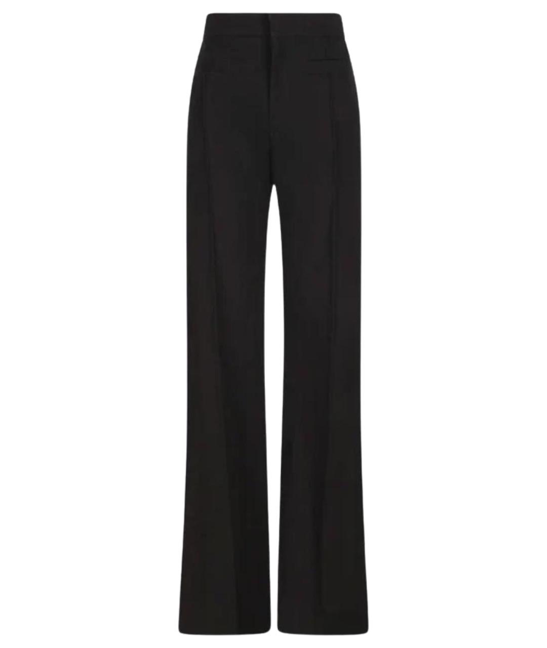 CHLOE Черные хлопковые прямые брюки, фото 1